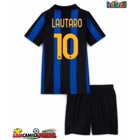 Camisa de Futebol Inter Milan Lautaro Martinez #10 Equipamento Principal Infantil 2026-27 Manga Curta (+ Calças curtas)